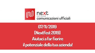 Copertina 07/11/2019 Presentazione NextFest2019 e sondaggio giorno e orario