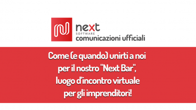 Copertina della comunicazione relativa all'accesso al "Next Bar"